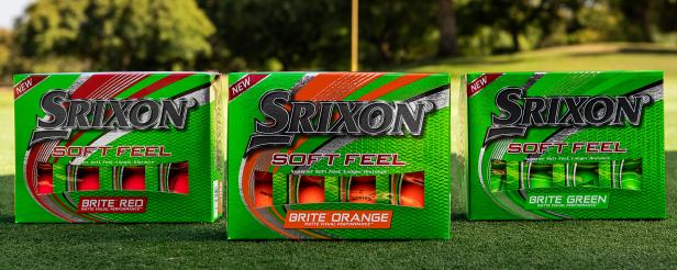 Srixons Soft Feel Brite upgrades core for energy to match that of its flashy cover colors, while keeping its namesake attribute