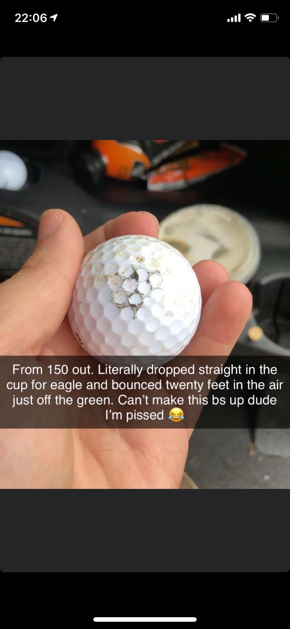 Id be a liar if I said this didnt ruin the rest of my round